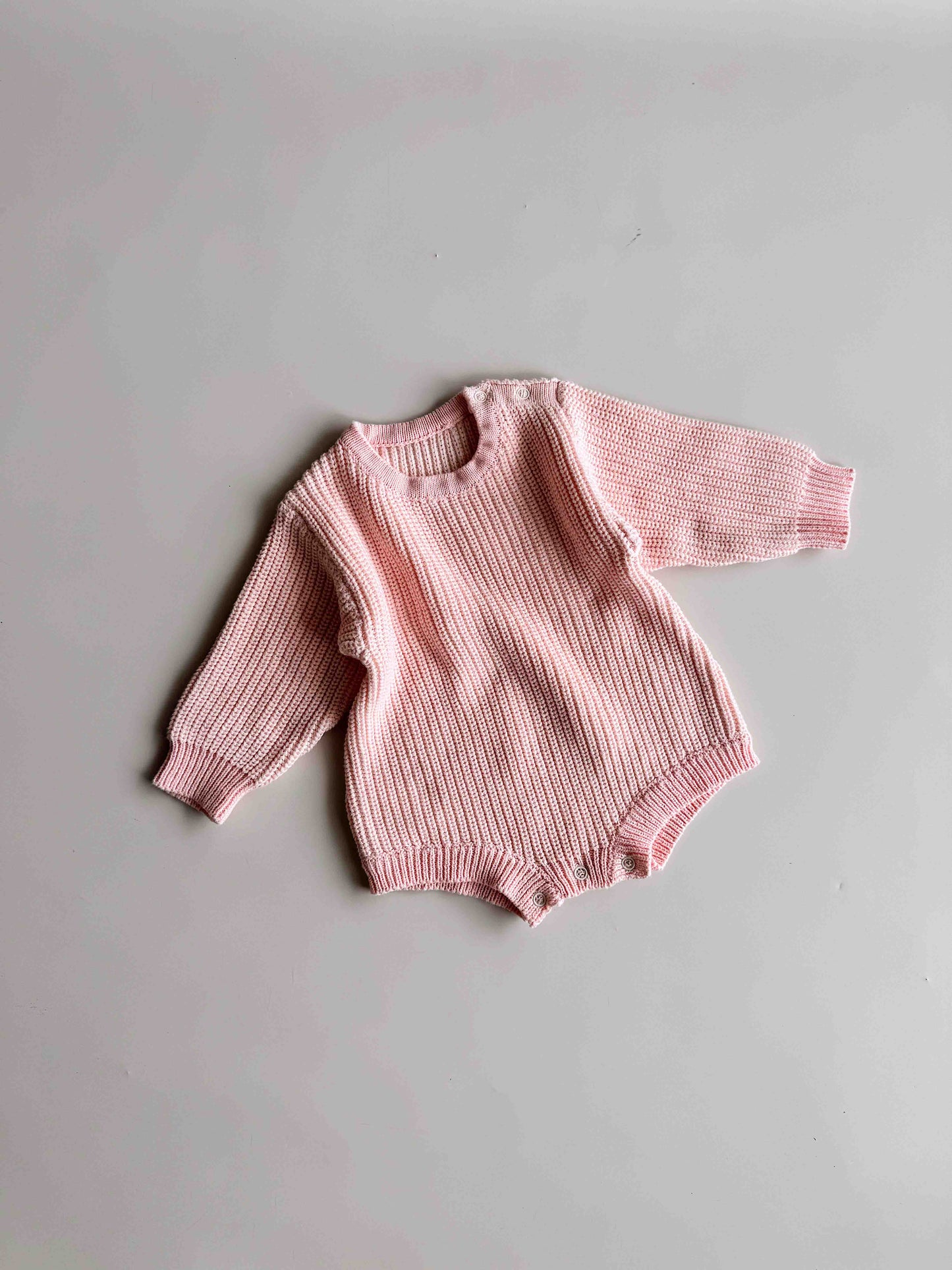 Chunky LS Romper | Sweetpea