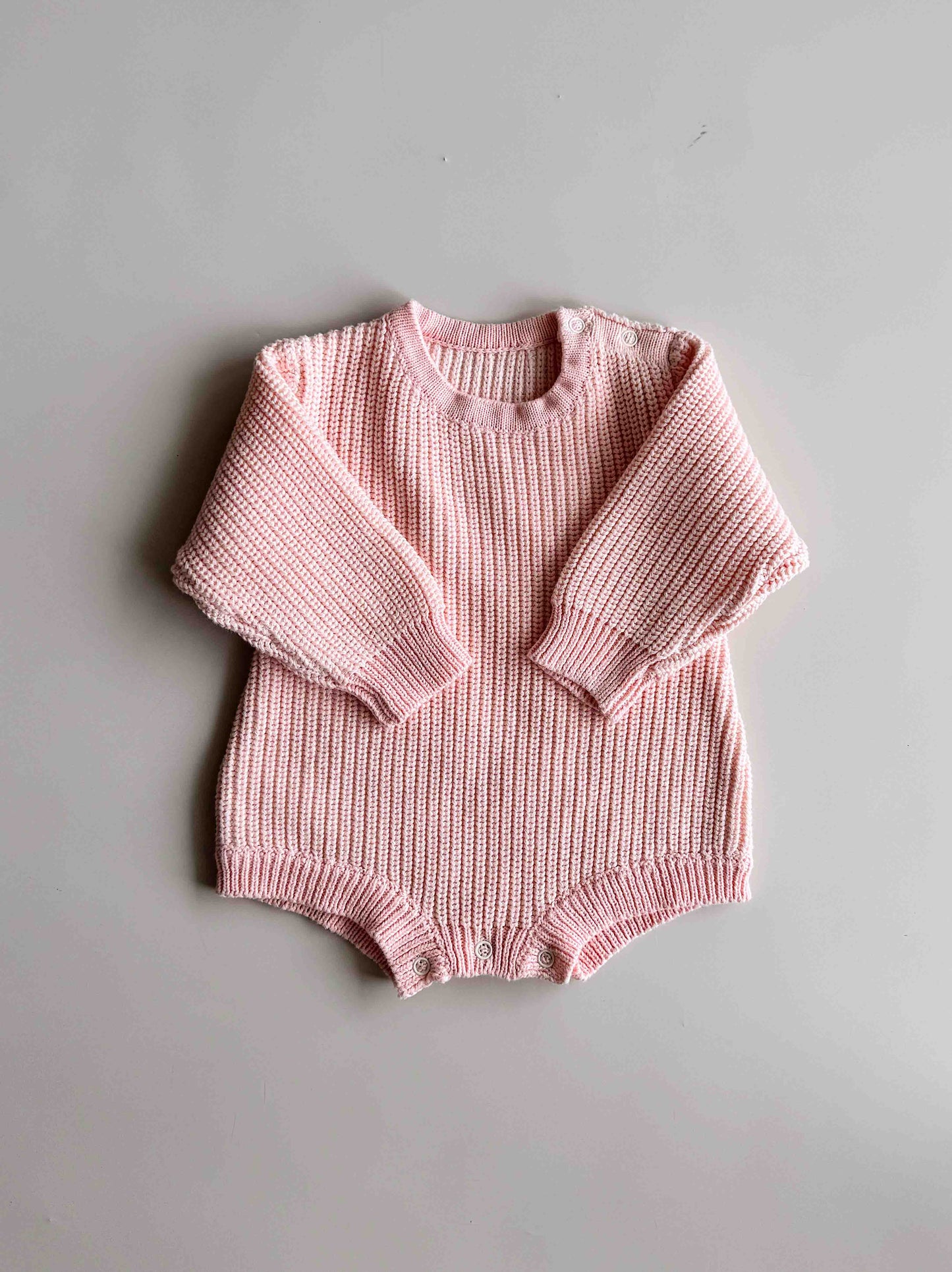 Chunky LS Romper | Sweetpea