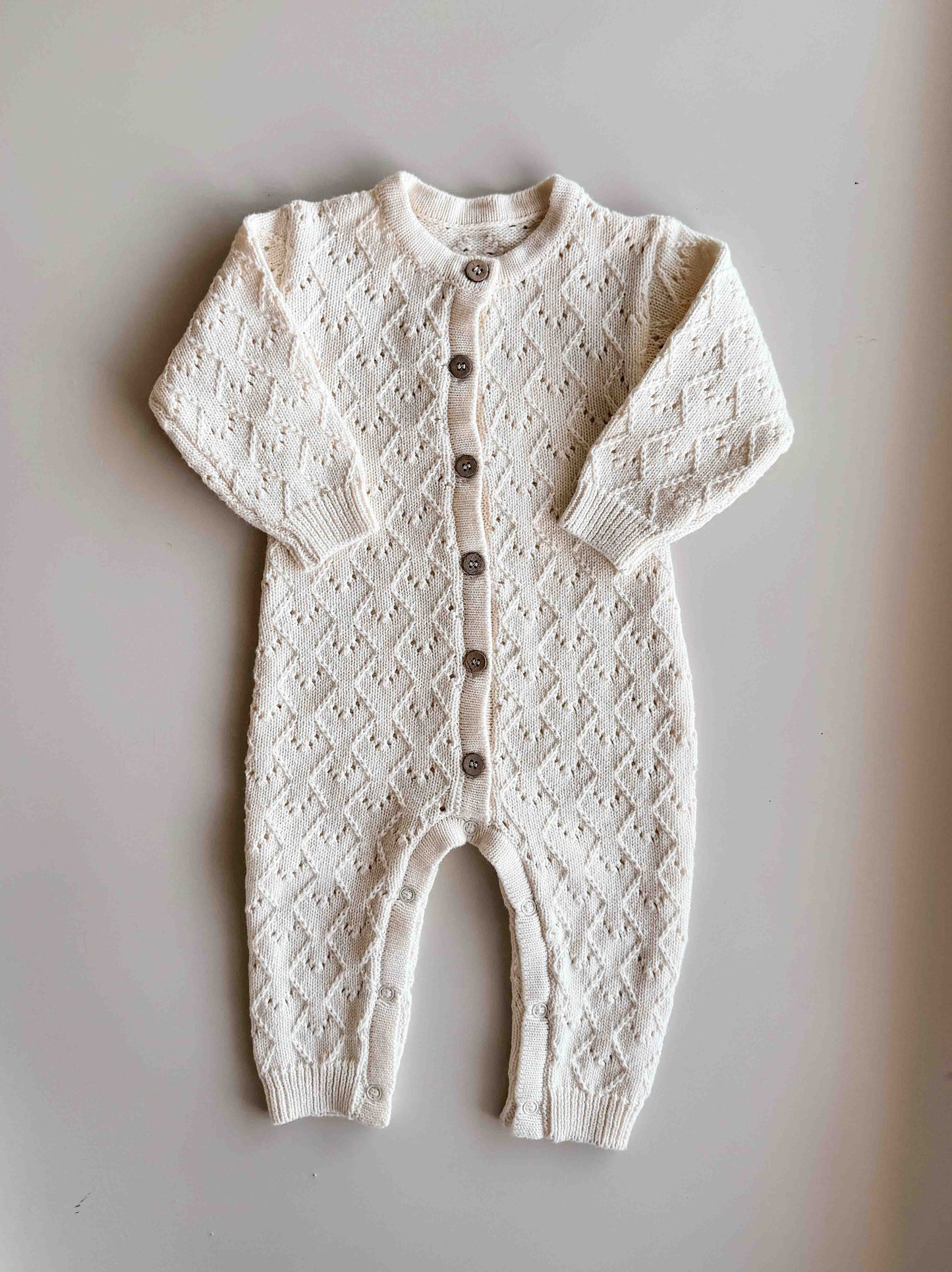 Mila Pointelle Full Romper | Snow