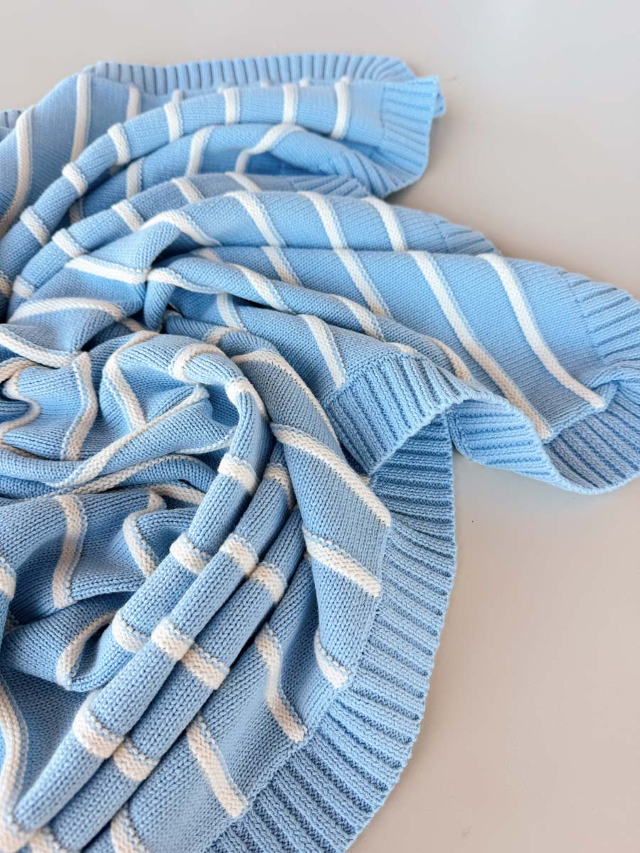 Raised Stripe Blanket | Arctic
