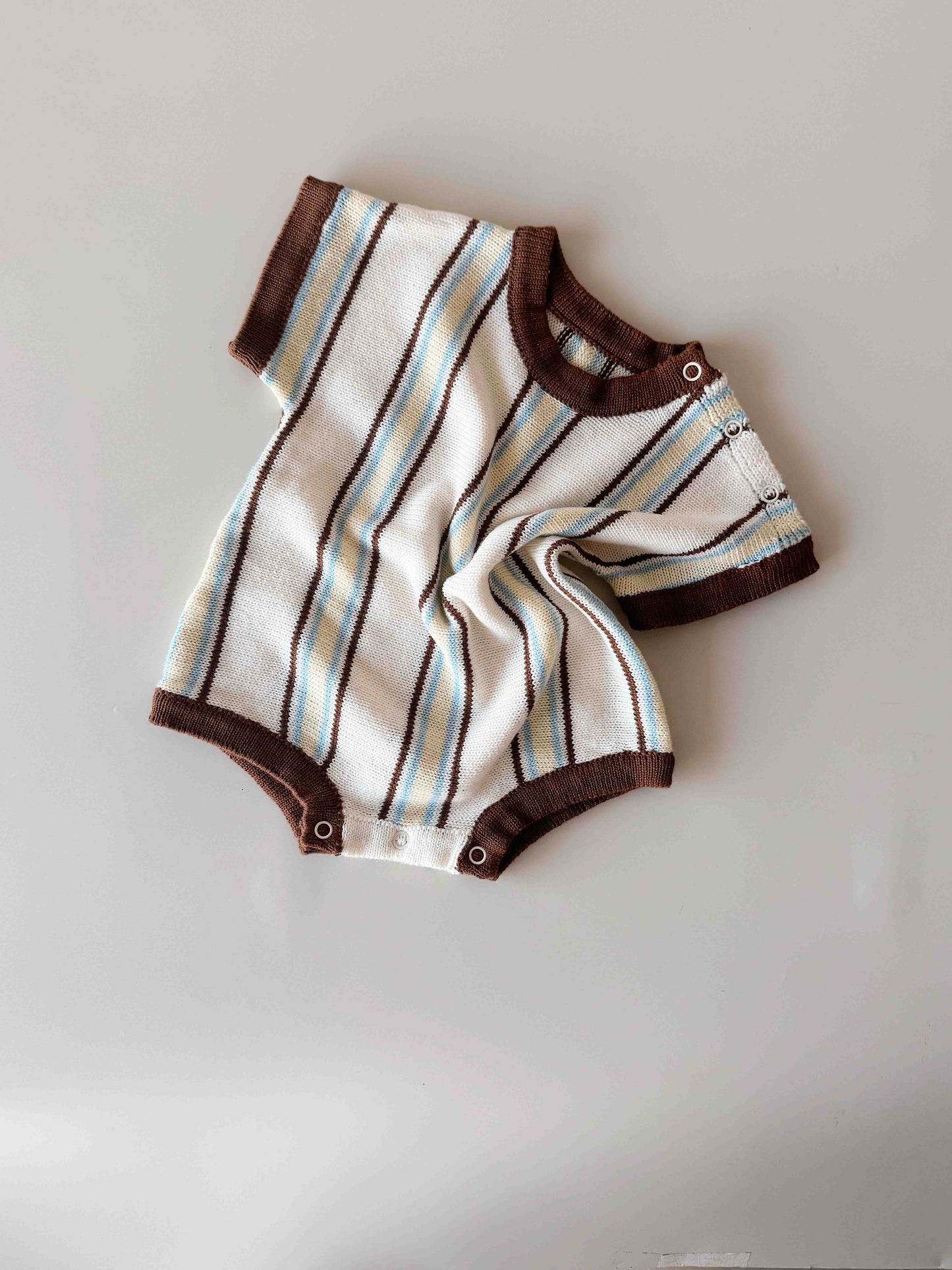 Retro Stripe Romper | Azure