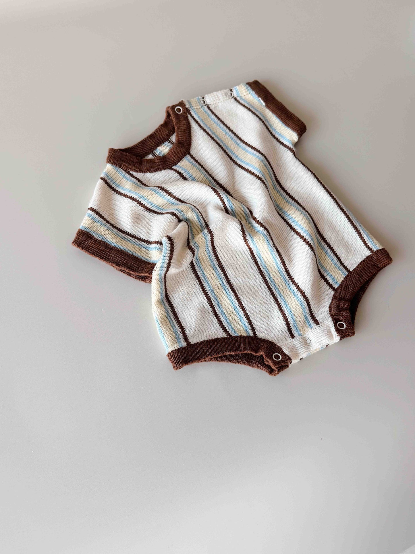 Retro Stripe Romper | Azure