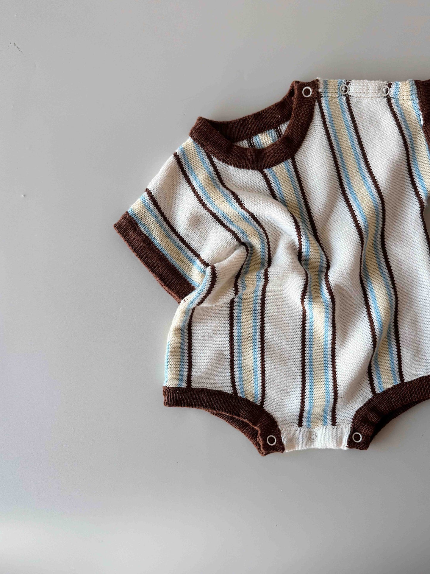 Retro Stripe Romper | Azure