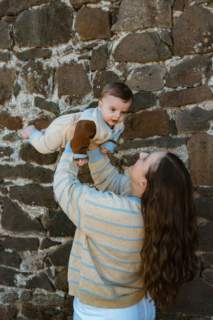 Cotton Knit  Romper | Earth Mix