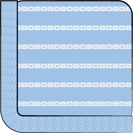 Raised Stripe Blanket | Arctic