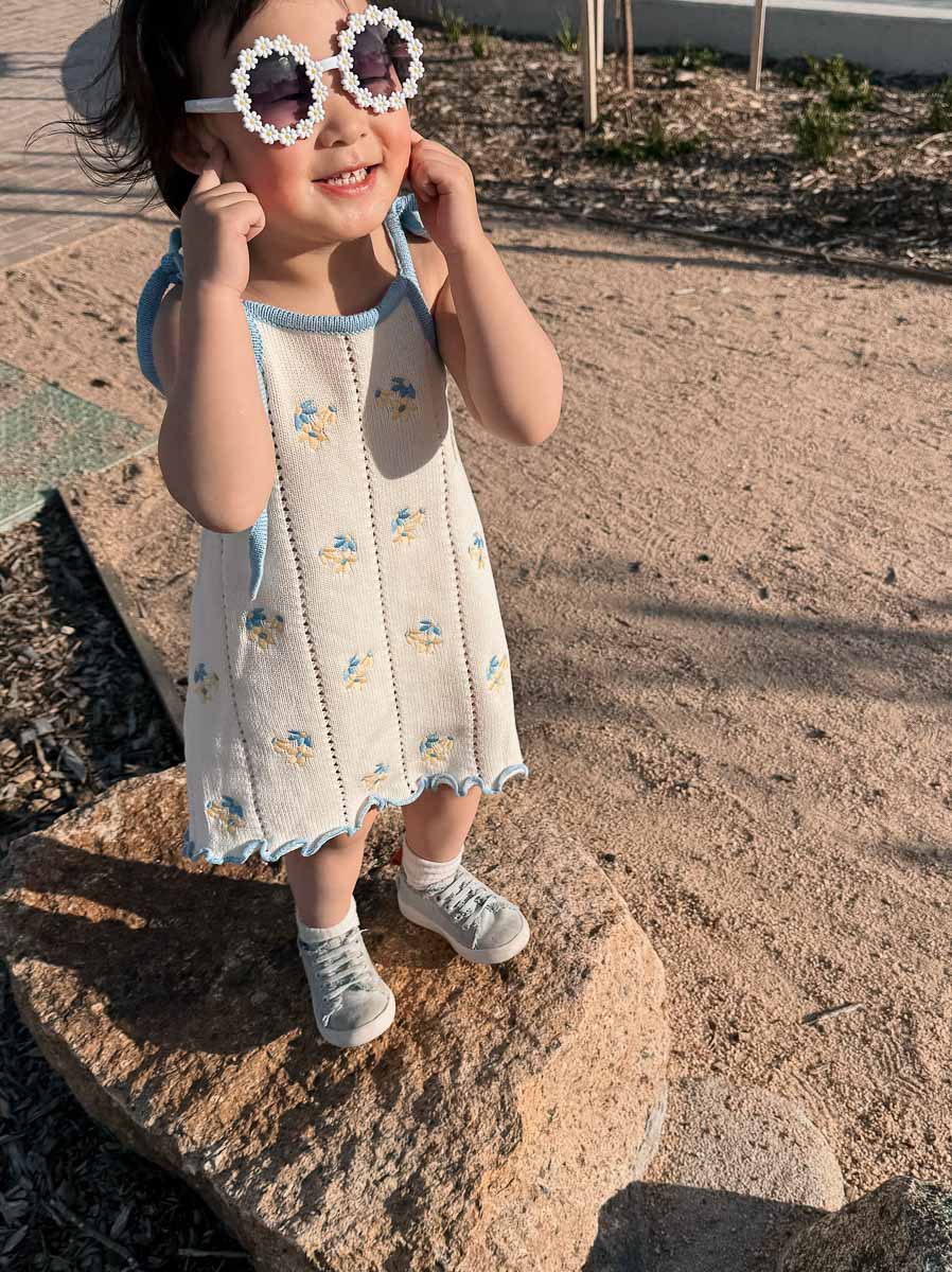 Bloom Pointelle Tie Dress | Pansy
